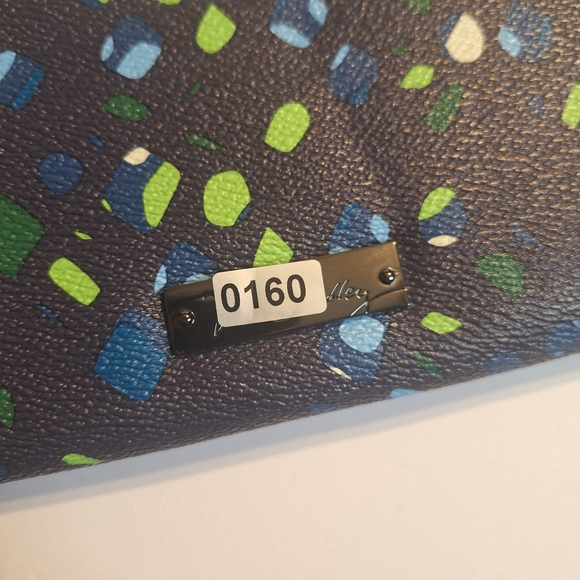 Vera Bradley Black Wallet with Blue and Green Accents - Picture 7 of 7